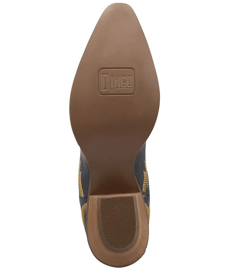 Dingo Lantana Matte Leather Snip Toe Western Tall Boots