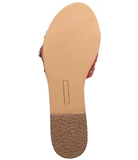 Dingo Lariat Leather Studded Buckle Hardware Slide Sandals