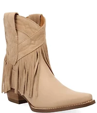 Dingo Last Ride Leather Suede Fringe Western Booties
