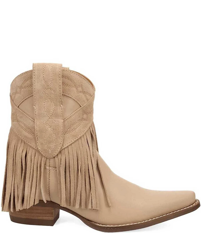 Dingo Last Ride Leather Suede Fringe Western Booties
