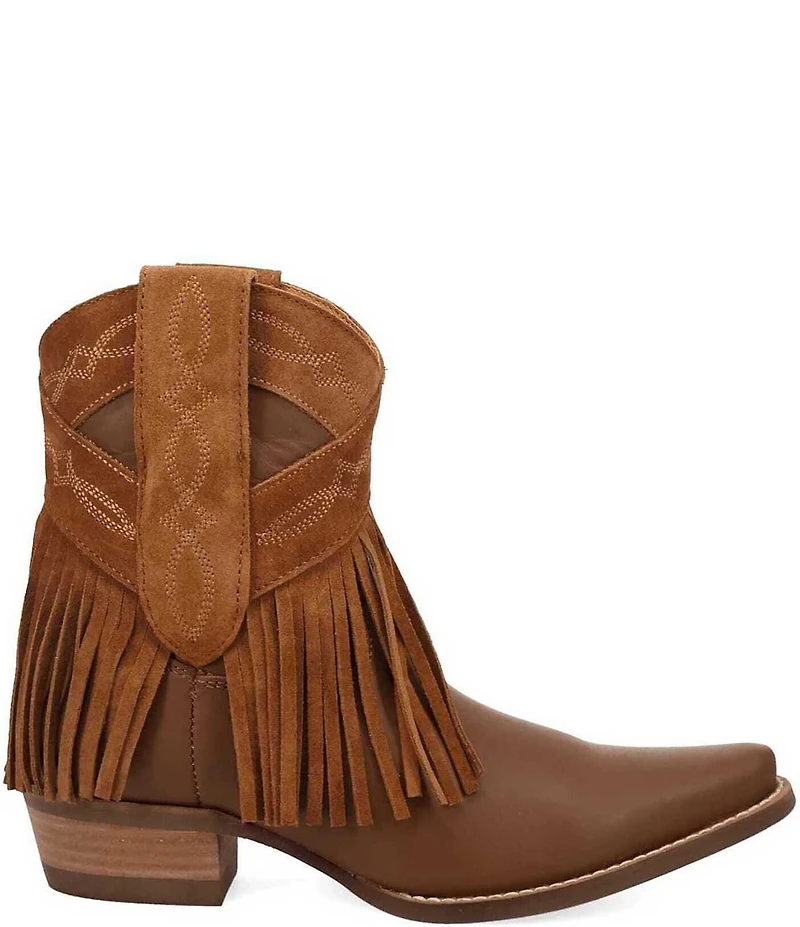 Dingo Last Ride Leather Suede Fringe Western Booties