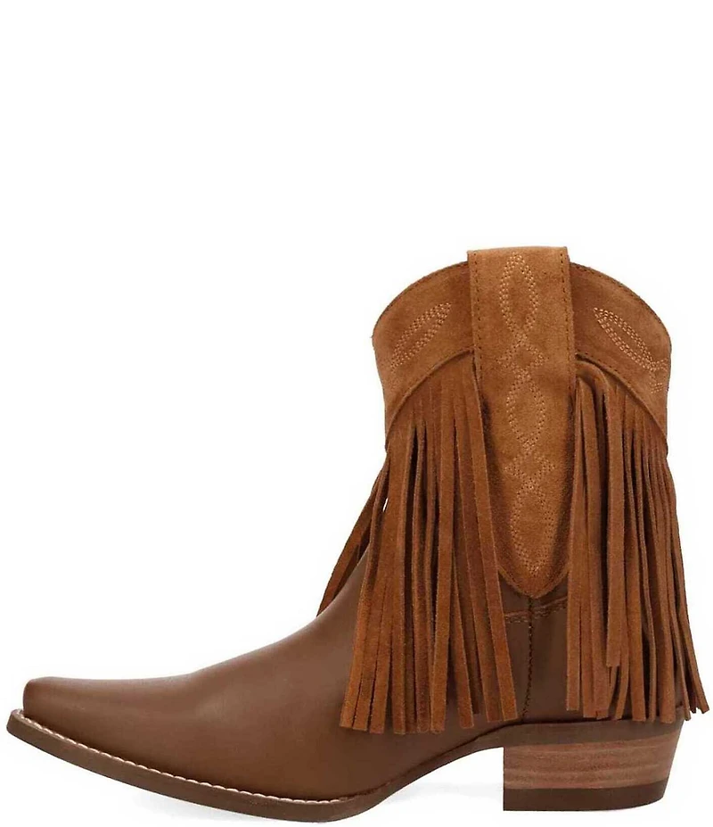 Dingo Last Ride Leather Suede Fringe Western Booties
