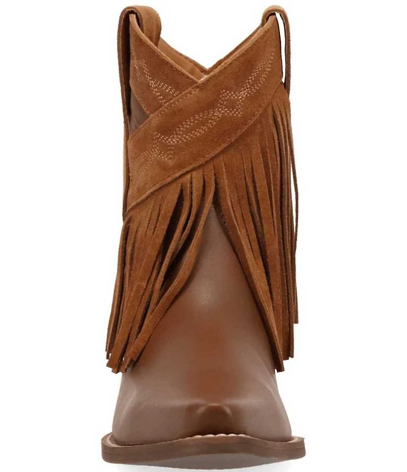Dingo Last Ride Leather Suede Fringe Western Booties