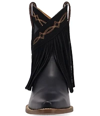 Dingo Last Ride Leather Suede Fringe Western Booties