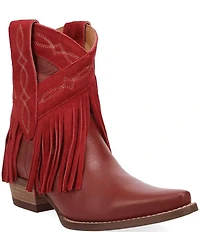 Dingo Last Ride Leather Suede Fringe Western Booties