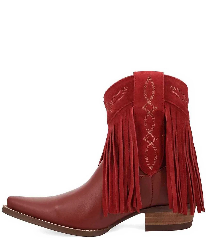 Dingo Last Ride Leather Suede Fringe Western Booties