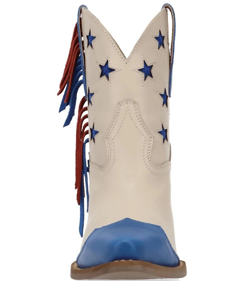 Dingo Liberty Leather Fringed Patriotic Booties