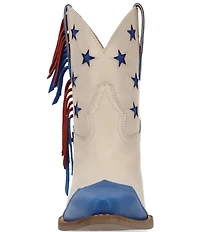 Dingo Liberty Leather Fringed Patriotic Booties