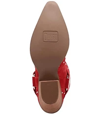 Dingo Lucky Stars Suede Metallic Studded O-Ring Hardware Tall Western Boots