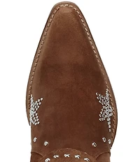 Dingo Lucky Stars Suede Metallic Studded O-Ring Hardware Tall Western Boots