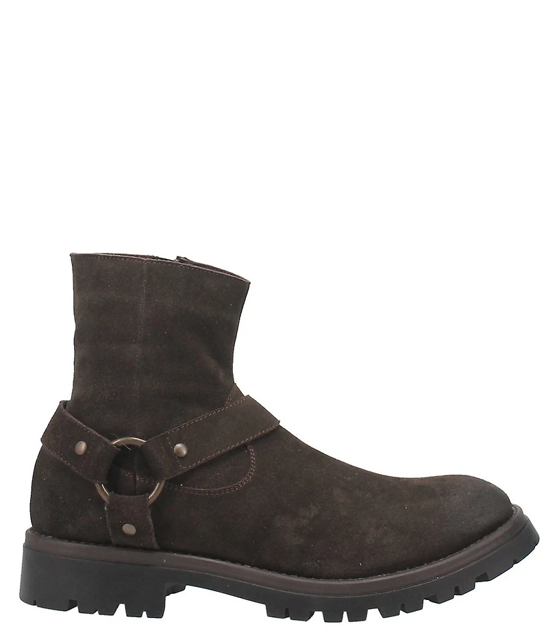 Dingo Men's Road Trip Suede O-Ring Harness Hardware Lug Sole Boots
