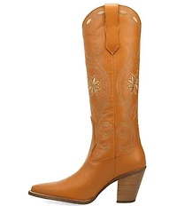 Dingo Miss Daisy Leather Floral Embroidered Western Tall Boots