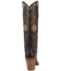 Dingo Miss Daisy Leather Floral Embroidered Western Tall Boots