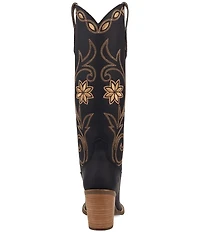 Dingo Miss Daisy Leather Floral Embroidered Western Tall Boots