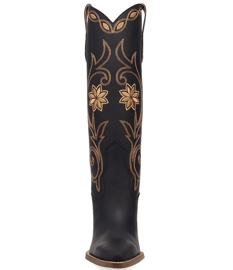 Dingo Miss Daisy Leather Floral Embroidered Western Tall Boots