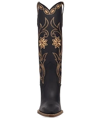 Dingo Miss Daisy Leather Floral Embroidered Western Tall Boots