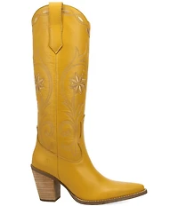 Dingo Miss Daisy Leather Floral Embroidered Western Tall Boots