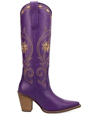 Dingo Miss Daisy Leather Floral Embroidered Western Tall Boots