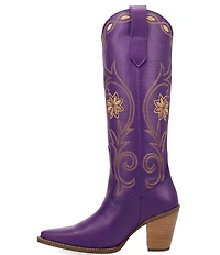 Dingo Miss Daisy Leather Floral Embroidered Western Tall Boots