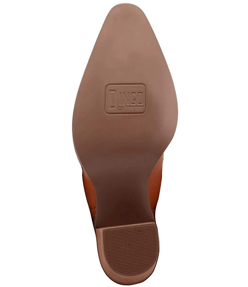 Dingo Off The Cuff Leather Studded Suede Cuffed Shaft Western Booties