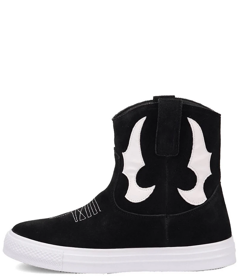 Dingo Ollie Suede Western Stitch and Appliqued Sneaker Booties
