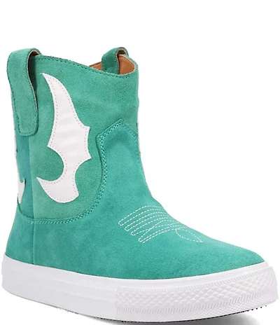 Dingo Ollie Suede Western Stitch and Appliqued Sneaker Booties