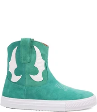 Dingo Ollie Suede Western Stitch and Appliqued Sneaker Booties