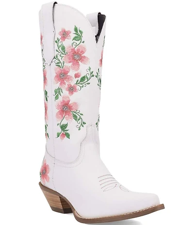 Dingo Posie Floral Embroidered Leather Tall Western Boots