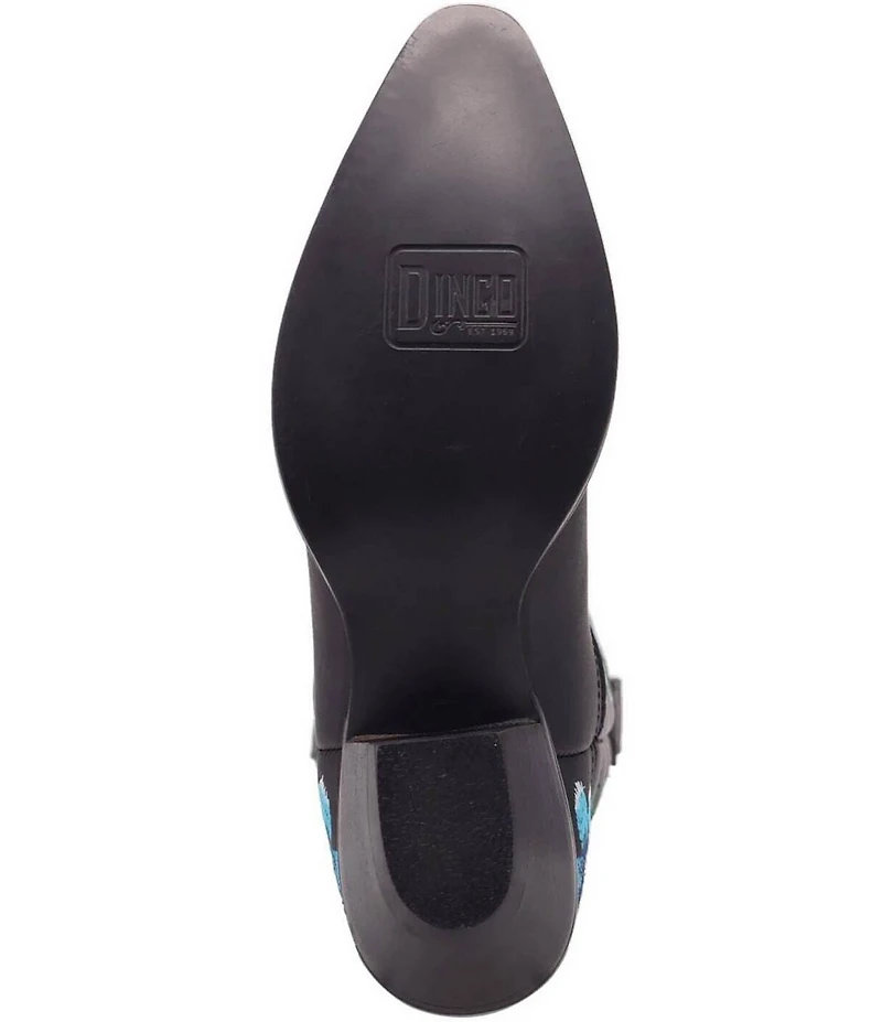 Dingo Posie Floral Embroidered Leather Tall Western Boots