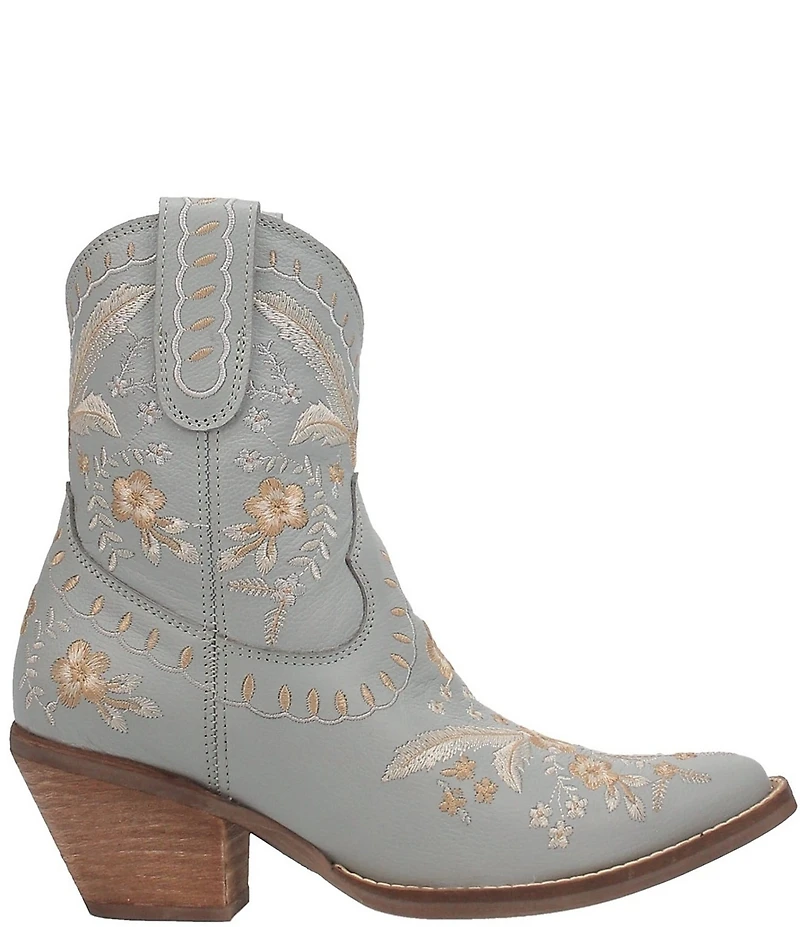 Dingo Primrose Leather Feather and Floral Embroidered Western Booties