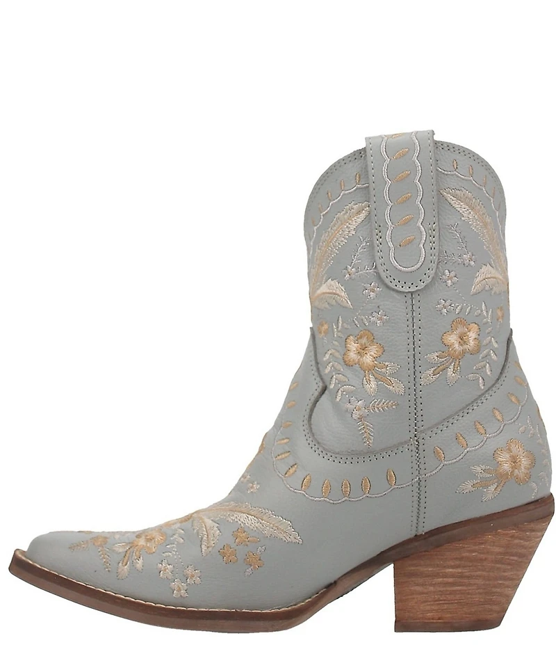 Dingo Primrose Leather Feather and Floral Embroidered Western Booties