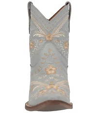 Dingo Primrose Leather Feather and Floral Embroidered Western Booties