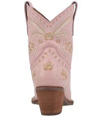 Dingo Primrose Leather Feather and Floral Embroidered Western Booties