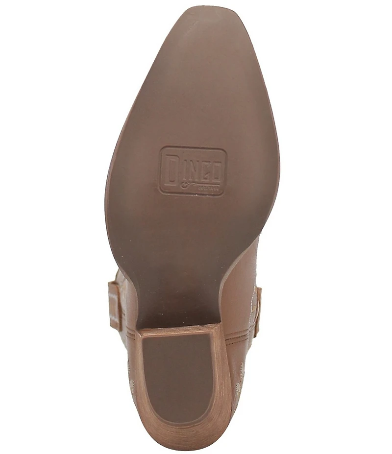 Dingo Primrose Leather Feather and Floral Embroidered Western Booties