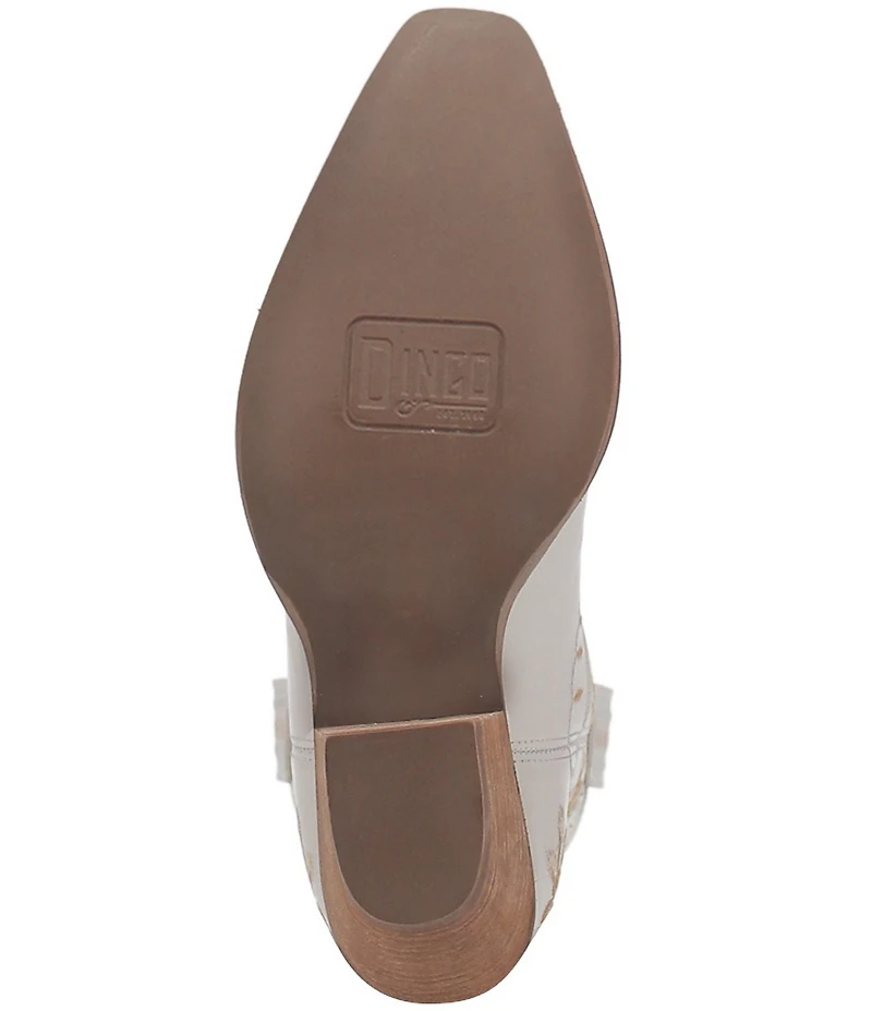 Dingo Primrose Leather Feather and Floral Embroidered Western Booties