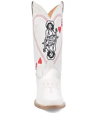 Dingo Queen A Hearts Embroidered Leather Tall Western Boots