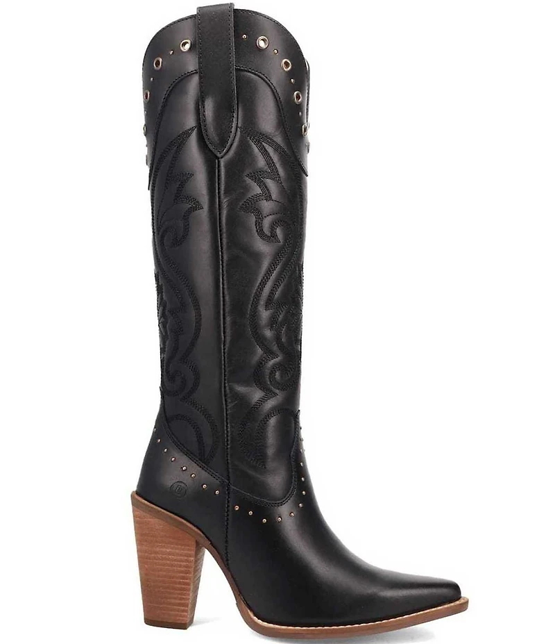 Dingo Rock N' Rebel Leather Studded Tall Western Boots