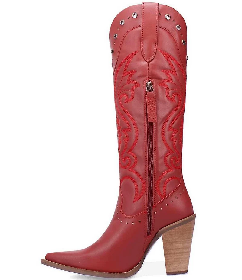 Dingo Rock N' Rebel Leather Studded Tall Western Boots