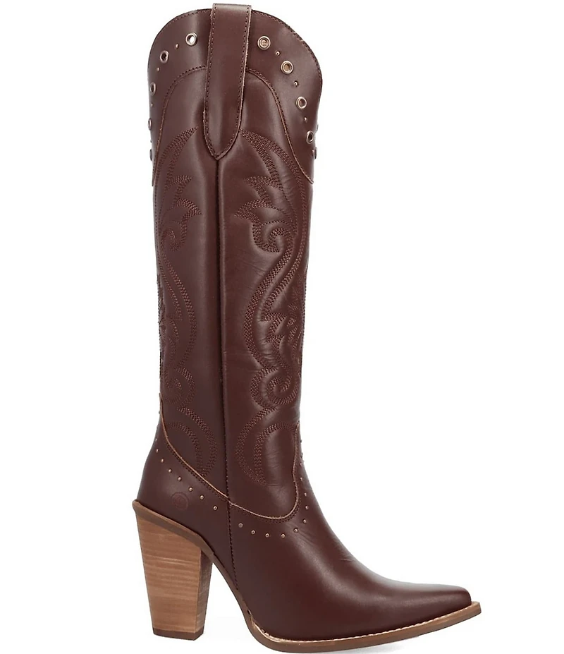 Dingo Rock N' Rebel Leather Studded Tall Western Boots