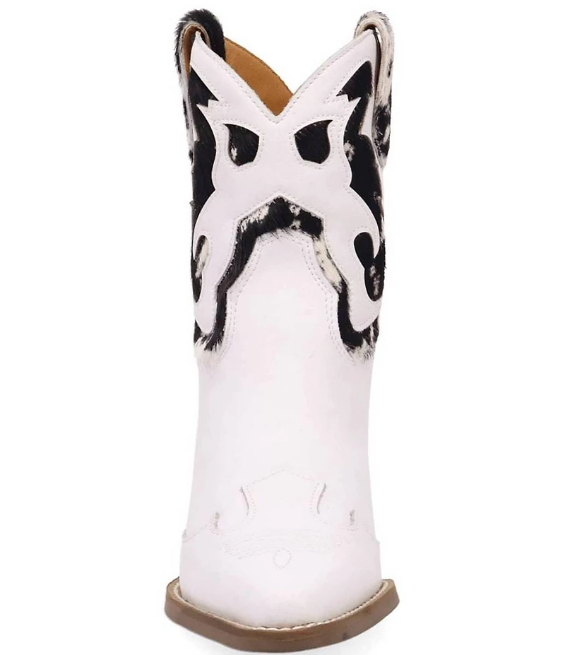 Dingo Run Wild Leather Cow Print Suede Western Booties