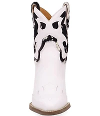 Dingo Run Wild Leather Cow Print Suede Western Booties