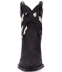 Dingo Run Wild Leather Cow Print Suede Western Booties