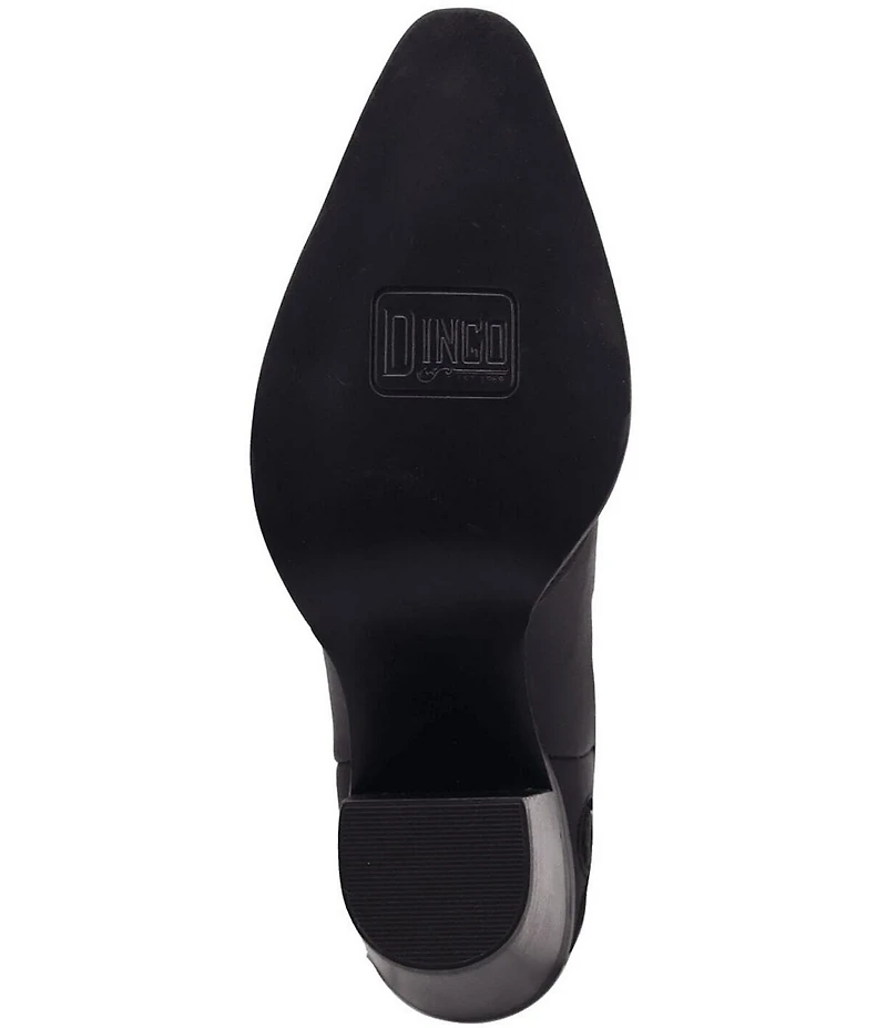 Dingo Run Wild Leather Cow Print Suede Western Booties