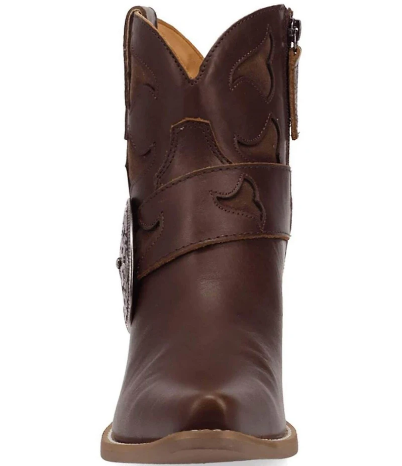 Dingo Saddle Up Leather Buckle Strap Western Booties