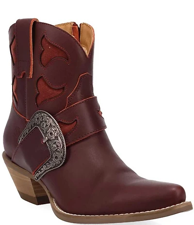 Dingo Saddle Up Leather Buckle Strap Western Booties