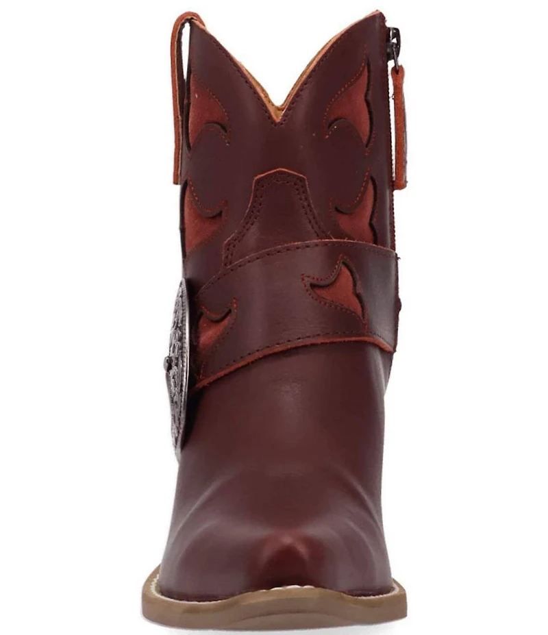 Dingo Saddle Up Leather Buckle Strap Western Booties