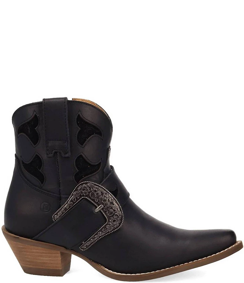 Dingo Saddle Up Leather Buckle Strap Western Booties