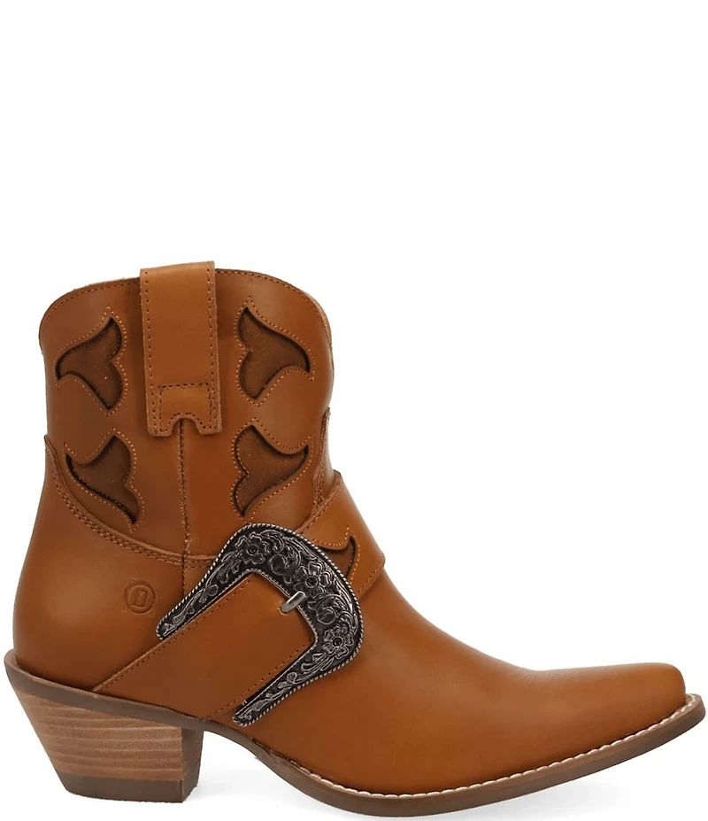 Dingo Saddle Up Leather Buckle Strap Western Booties