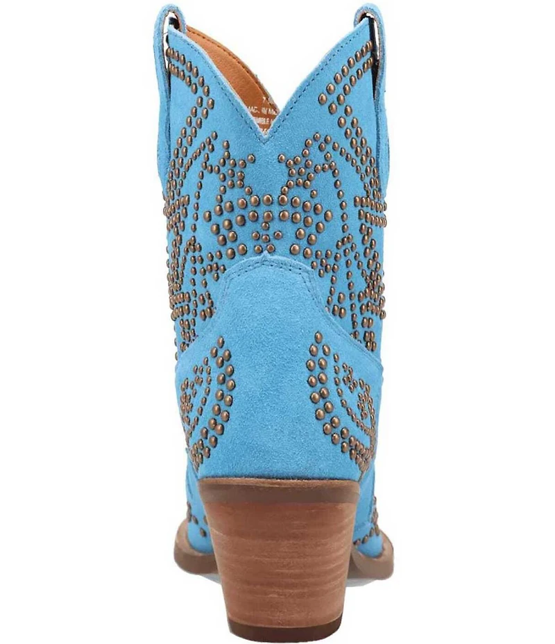 Dingo Seein' Stars Studded Suede Western Booties