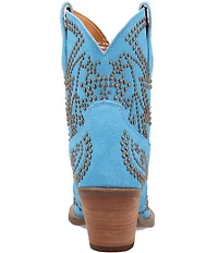 Dingo Seein' Stars Studded Suede Western Booties